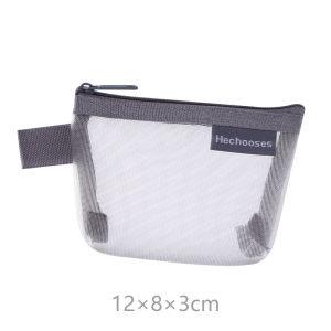 Transparent Mesh Portable Cosmetic Bags Mini Coin Bags Purse ID Credit Card Holder Key Earphone Storage Bag Small Makeup Pouch