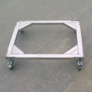 Mobile Washing Machine Fridge Stand with Lock And Wheels Stainless Steel Metal Structure Modern Simple Design Adult Suitable