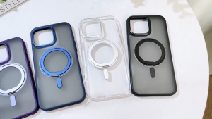 🇹🇭💡New💡เคสไอโฟน13 เคสเคสโทรศัพท์แข็งแรงทนทานแบบตั้งได้สำหรับ 16 15 14 13 12 11 เคสชาร์จไร้สายหมุนได้360 ° ฝาครอบหลังโปร่งใส