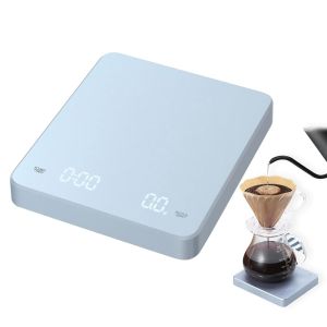 USB Digital Rechargeable Coffee Scale with Timer LED Screen Espresso 0.1gHigh Accuracy Measuring Kitchen Scale