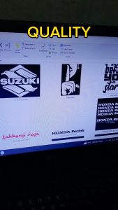 HONDA HIGH QUALITY CUTOUT STICKER FOR HELMET /6.5 INCHES LENGTH/ 2 PCS FOR LEFT AND RIGHT DESIGN