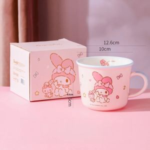 Sanrio | 340Ml Sanrio Cốc Sứ Kawaii Hello Kitty My Melody Cinnamoroll Kuromi Thiết Kế Tròn Cốc Sữa Cho Trẻ Em Quà Tặng