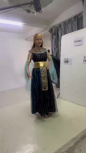 2024M-XL Court Greek Goddess Halloween Costume   Cleopatra COS Costume Medieval Athena Roman Costume