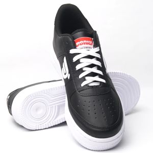 Dorks F1 Black White - Sepatu Sneakers Casual Pria Wanita Sepatu Sekolah Dorks