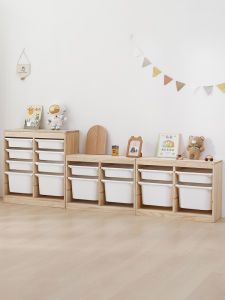 XIAOHUAMEIMEI | Large Capacity Wooden Childrens Toy Storage Chest Drawers