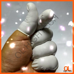 O&L HighTech - [100PCS / M size] Anti-static Fingertips Protector Gloves / ESD Finger Cot / SMT Finger Coat / Disposable Dust-free(powder free) Latex Rubber Finger Cot