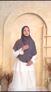 Hijab Dagu Instan Malaysia | Jilbab Khimar Malaysia Soft Pet | Kerudung Malay Jersey Terbaru