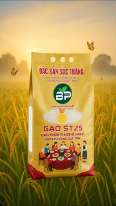 Gạo ST25 Sóc Trăng Túi 3Kg - Canh tác vùng lúa tôm - Cơm dẻo thơm ngon- Giá Sỉ Date mới