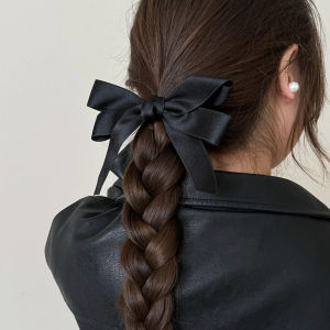 กิ๊บติดผมรูปโบว์ติดผมรูปโบว์ติดผมผ้าซาตินกิ๊ฟติดผมริบบิ้นคู่แฟชั่นกิ๊บติดผมรูปนางฟ้าเครื่องประดับผมติดผมผู้หญิงหญิงสาว