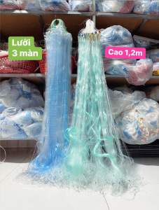 lưới đánh cá lưới 3 màn lưới bắt cá cao 12 met - bắt nhiều loại cá tôm