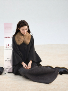 THROUS | Chân Váy Knit Xám Dáng Xòe Dài Phong Cách Mùa Xuân Giúp Gọn Đơn