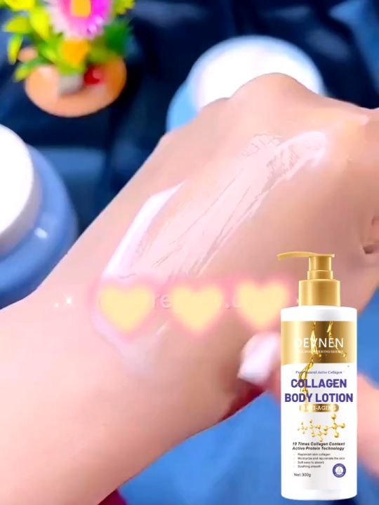 Brightening body Lotion pemutih badan Anti-Aging Body Lotion  lotion 300G memutihkan pelembab dan meremajakan kulit, Menghilangkan kusam kulit Hapus kulit Perchylokeratosis Mencerahkan warna kulit Meninggalkan harum lama