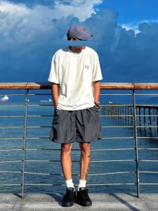 Quần Short Thể Thao Nam Nhanh Khô Mỏng Màu Xám Đậm Mùa Hè Quần Short Nam Trẻ Trung Thời Trang Quần Dài Năm Điểm