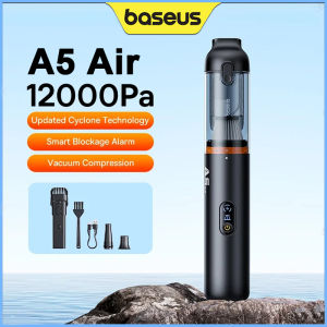Baseus A5 Air Car Vacuum Cleaner 12000Pa Suction Force Wireless Portable Cleaner Cyclone Cleaner For Car Vehicle Laptop Home Cleaner