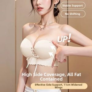 BEILAIFEN | Shoulderless Breast Enhancing Bra 6cm Padding