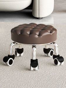 Modern Minimalist Mobile Pedicure Stool Childrens Walking Training Short Chair Home Leisure Furniture with Universal Wheels