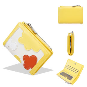 New Fashion Women Short Wallets High Quality Card Holder Female Zipper Coin Purses Photo Holder Cute Wallets For Girls