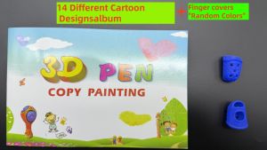 12/22 sheets of 3D printer drawing stencil paper template for 3D printing pen pattern and clear plate set