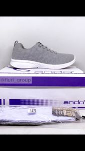 FIURI - Ando - BSC 32 33-43 ABU-ABU - Sepatu Kets Wanita - Sepatu Sneakers Wanita - Sepatu Olahraga Sport Wanita - Sepatu Casual - Sepatu Jogging Lari Fitness Gym Senam Wanita - Sepatu Sekolah Bertali SD SMP SMA