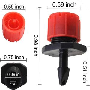 50/100Pcs Adjustable Irrigation Drippers Sprinklers 1/4 Inch Emitter Dripper Micro Drip Irrigation Sprinklers for Watering System