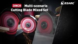 Bộ Đĩa Cắt EZARC 3 Món 3 Inch Dành Cho Kim Loại Gỗ Gạch Lỗ Gắn 3/8 Inch Tương Thích Với Máy Mài Góc Bộ Dụng Cụ Đa Năng