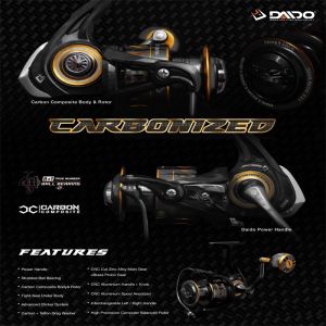 Reel Pancing Daido Carbonized 800 sd 6000 (8+1 Bearing) Power Handle Full Seal Bearing - Toms Fishing
