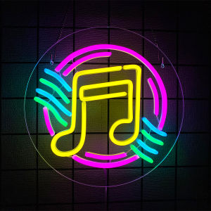 Musical Note Neon Sign For Wall DecorLed Neon Light For BedroomLiving RoomMusic StudioClassroomGifts For Teacher Students