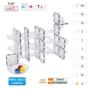 🧲 STEM TOY 🧲 MNTL MAGNETIC MARBLE RUN magnetic tiles ball run Connetix inspired educational toys Steam Toys