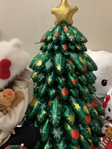 Green Christmas Tree Balloons Merry Christmas Banner 2025 Xmas Gifts Home Decoration