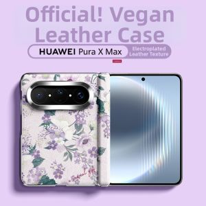 SUPER MOUSE | Magnetic Adsorption Full-protection Phone Case Leather-like Finish Elegant Flower Pattern