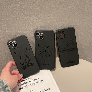 Phim hoạt hình dễ thương Pikachu Pokemon chống sốc vỏ điện thoại cho Iphone 15 Pro Max Vỏ bảo vệ cho iPhone 14 13 12 11 XR XS 7 8 cộng với SE Pokemon.Pikachu Ốp lưng