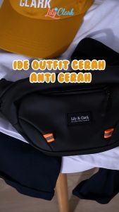 Lily And Clark Waist Bag Tas Selempang Anak Laki-Laki Dan Remaja Terkeren Warna Hitam WB01