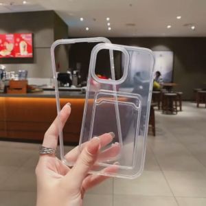 สีแคนดี้ TPU 3 In 1 พร้อมช่องใส่บัตร เคสซิลิโคนใส For iPhone 11 13 15 16 15 14 12 Pro Max 16promax X Xs Max XR 8 7 6 Plus SE กันกระแทก ถอดออกได กรณี