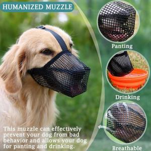 Dog Muzzle Soft Mesh Covered Muzzles  Poisoned Bait Protection With Adjustable Straps Prevent Biting Chewing And Licking