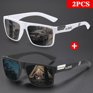 karos | 2Pcs/Set Karos Polarized Colorful Sunglasses for Men and Women Fashion Eyewear for Driving Fishing Outdoor Sports UV400 Goggles