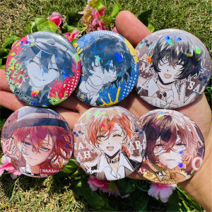 58mm Anime Bungo Stray Dogs Dazai Osamu Nakahara Chuuya Edogawa Rampo Cosplay COSTUME Badge Pin SPTE Tinplate Brooch Prop Gift