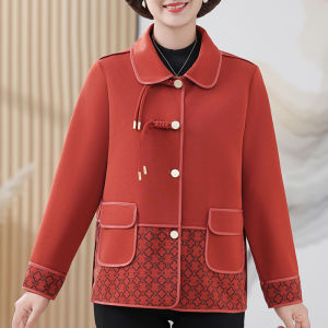 Fashionable Autumn Outerwear for Middle-Aged And Elderly Women New Chinese Style Elegant Lady Spring Autumn Clothing Mainstream Tailor