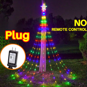 Waterfall String Light Christmas Tree lights 3.5M 420 LED Remote Control Waterproof Light Christmas Decorations Star String Lights for Fairy Light for Garden Wedding