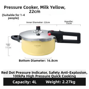 CAROTE | Anti-Explosion Safe Pressure Cooker Stainless Steel