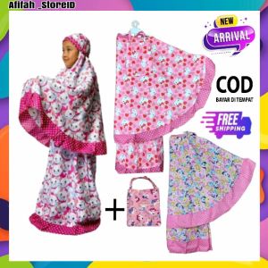 Mukena Anak Usia 7 sampai 8 Tahun Bahan Katun Nyaman Dipakai / Mukena muslim Karakter Anak Perempuan