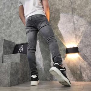 Quần jean nam xám đen nhạt xước  chất liệu jean cao cấp vải Jean co giản 4 chiều cực đẹp chuẩn from ôm dáng skinny sang trọng MS30