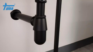 TALEA Waste Drain Pipe FittingsBlack Color Plating Brass MaterialBathroom Basin Sink Bottle P TrapG1-1/4 Sink Hole GN111