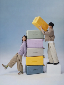 Caran·Y | Durable Golden Lightweight 20inch Travel Suitcase