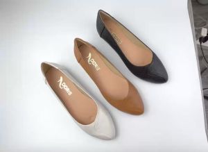 Giày Búp Bê Bệt Da Bò Thật Mũi Nhọn Trơn DR020- BẢO HÀNH 12 THÁNG