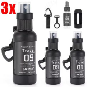 3PCS 50ml Spray Bottle Outdoor Camping Trip Tactics Portable Hanging Sealed Bottle Suspendable Leak-proof Spray Bottle
