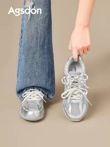 Agsdon | Womens Breathable Heightening Mesh Autumn Winter De-trainer Sneakers