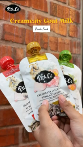 Rich. Co Creameaty With Goat Milk & Probiotic Nutritional Wet Food Creamy Cat Pouch Treats 80G (1PCS)