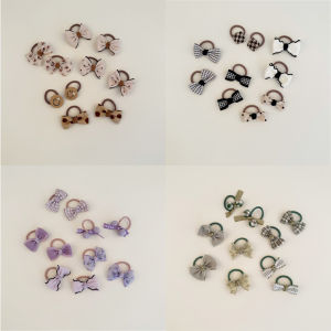 Sweet Baby Girl Fabric Hair Ties Butterfly Knots Thumb Size Hair Bands Non-Damaging Cute Children Accessories Summer New Arrival