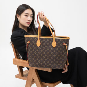 Fashionable Large Capacity Womens Tote Bag 2024 New Style Handheld Single Shoulder Bag Casual Commuting Bag with Zipper