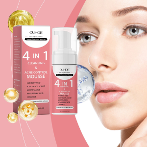 OUHOE | Facial Cleanser Mousse Moisturizing Oil Control Removing Acne Blackhead Exfoliation Firming Brightening Hydrating Foam Face Care